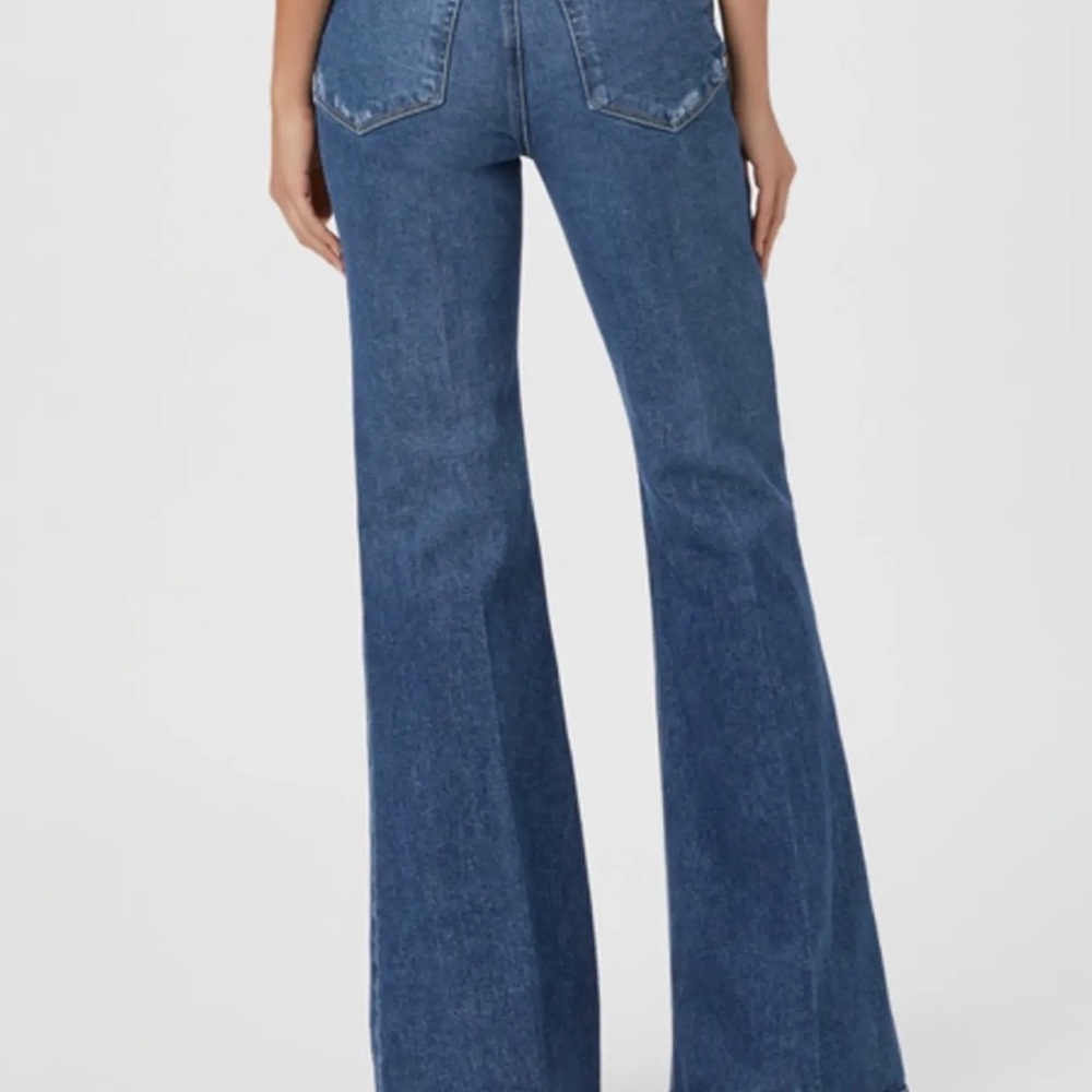 PAIGE Dark Blue Flare Jeans - Picture 2 of 7
